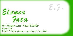 elemer fata business card
